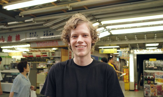 Christopher Poole a.k.a. "moot" in Akihabara! WOW!