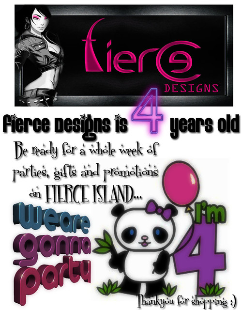 Fierce Designs 4th Birthday Poster