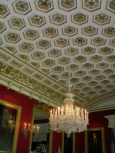 aCeiling and chandelier dining room