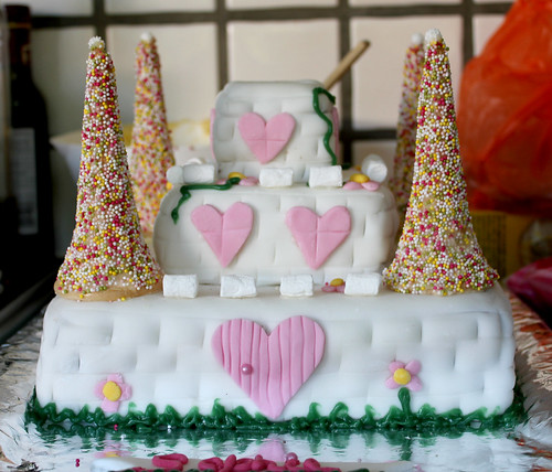 Princess Castle Cake - almost done