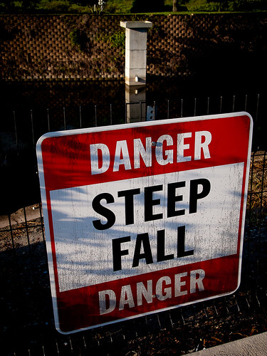Danger - Steep Fall