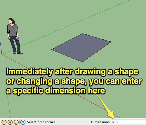 Specific dimensions in Google SketchUp