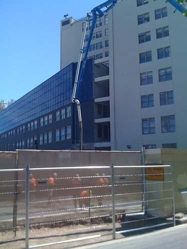 Pumping concrete at UTS 2