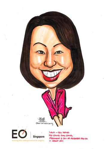 Caricature for EO Singapore - Ms Chong Siok Ching
