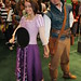 Rapunzel and Flynn Rider check out the DC Comics Exhibit at Comic-Con