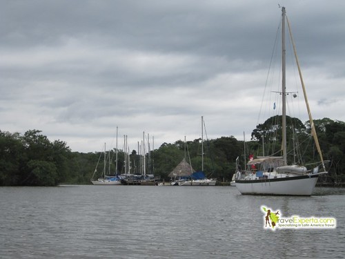 Marina for the sailing community on Rio Dulce