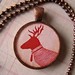 Red Deer Portrait Resin Pendant