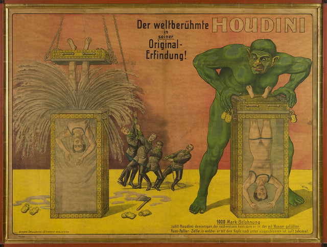 Der Weltberuhmte Houdini poster for his Water Torture Cell debut!
