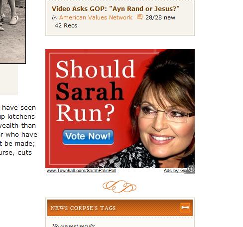 Republican Ads on Daily Kos