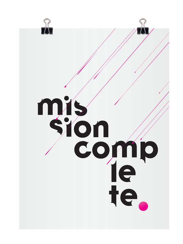 Mission Complete - Typography Design by Jonas Helgeneset via typographyserved