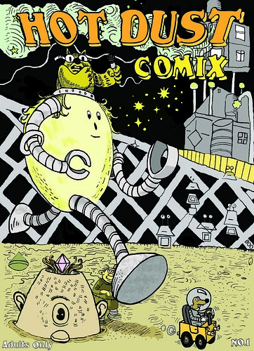 Hot Dust Comix front cover.  by Horsey McBoo