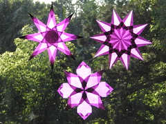 Trio of Purple Window Stars
