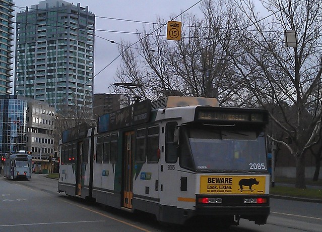 Tram speed restrictions on St Kilda Road