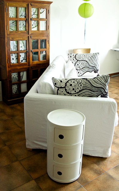black and white living and kartell forniture