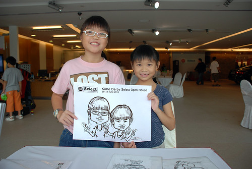 Caricature live sketching for Sime Darby Select Open House Day 1 - 6