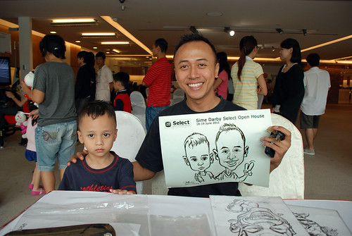 Caricature live sketching for Sime Darby Select Open House Day 2 - 23