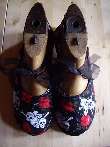Lisa's Skulls & Roses shoes