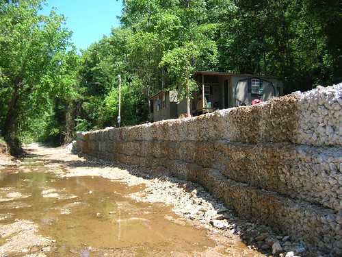 The stream bank next to Deanna Young’s home after stabilization.