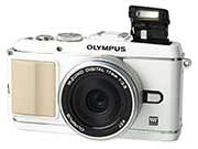 The PEN E-P3 - flagship model for the PEN series of mirrorless interchangeable lens cameras from Olympus.