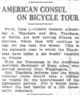 US Diplomat on Cycle Tour