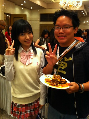 With actress Miho Matsushita