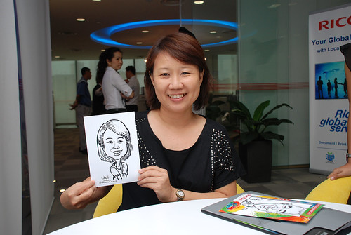 Caricature live sketching for Ricoh Roadshow - 9
