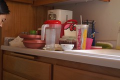 Tuesday: putting dishes away