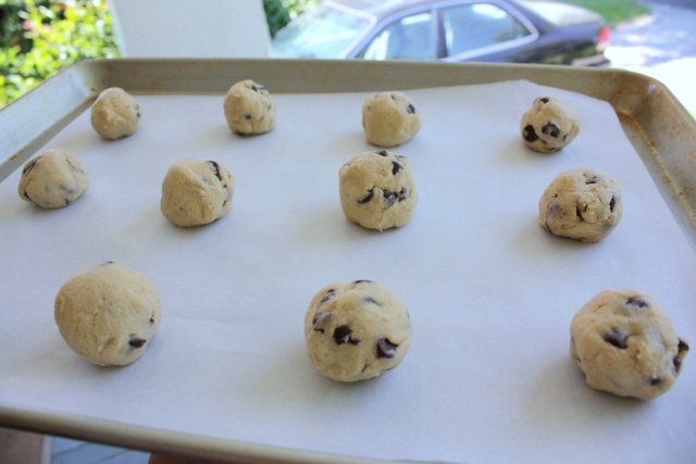Cookie dough, ready for the dashboard