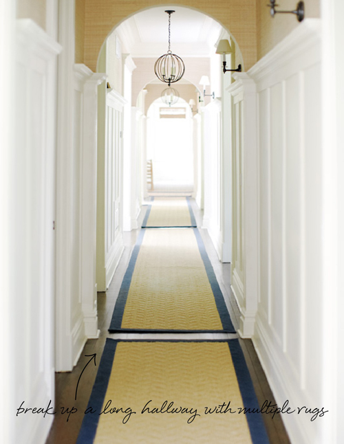 in the details long hallway multiple rugs