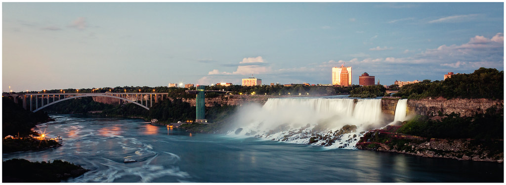 Niagara Falls - American Falls and the Rainbow Bridge