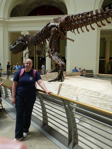 Stacia With Sue the T-Rex