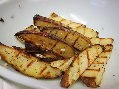 Grilled potato wedges