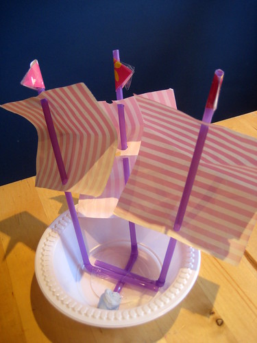 how to make a toy boat with masts