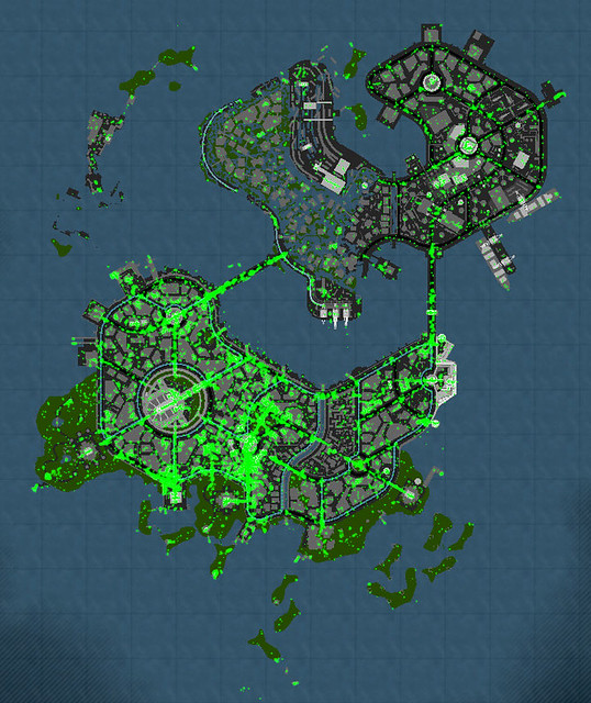 inFAMOUS 2: Mapa de CGUs