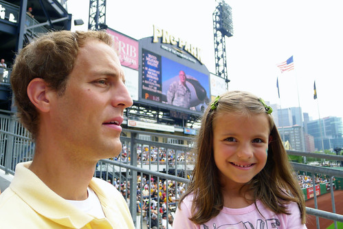 Pirate Game 2011:  Daddy and Lauren.