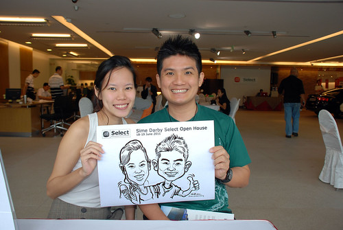 Caricature live sketching for Sime Darby Select Open House Day 1 - 4
