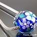 Charm bead: blue flower blossom 