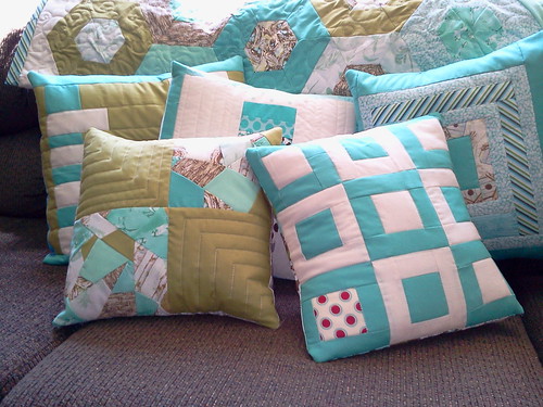 Couch pillows by redfirquilter