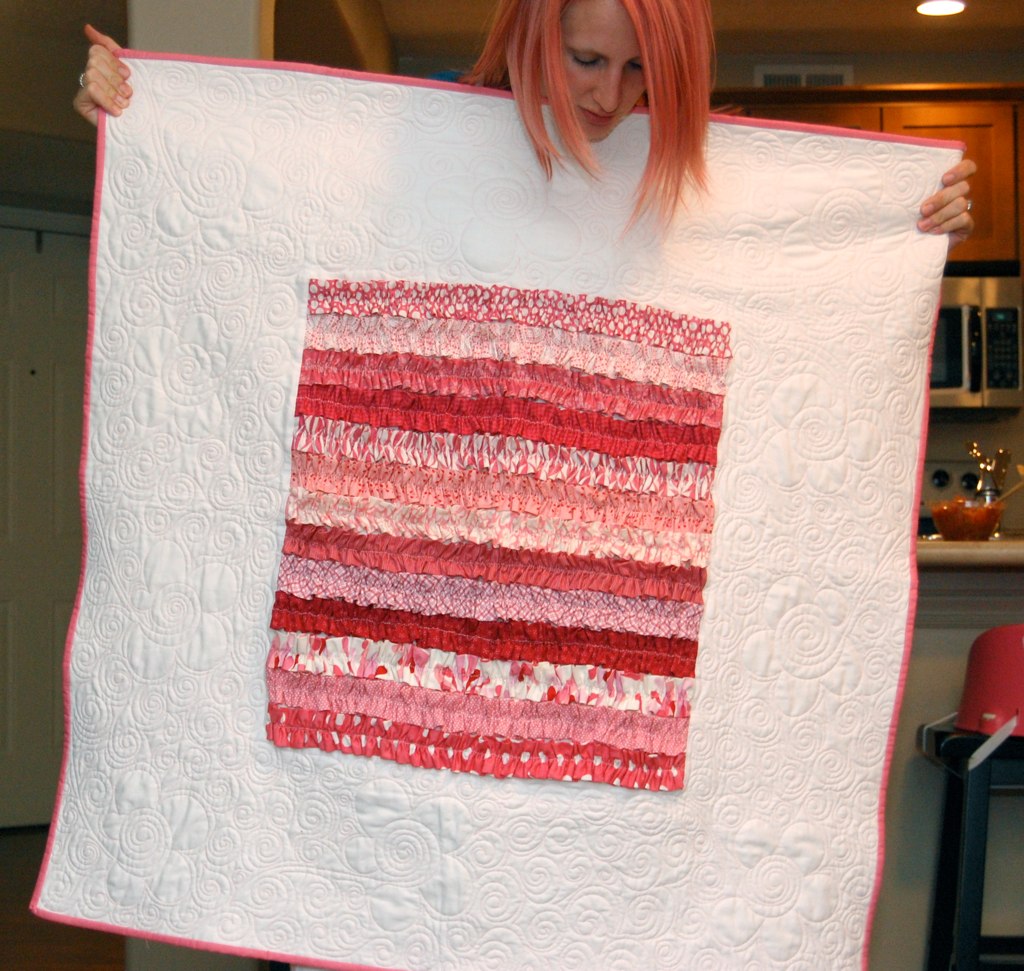 Pink's ruffle quilt