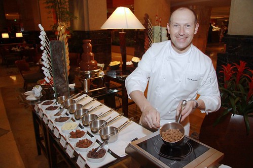 Executive Pastry Chef Chris Busschaert at the Hot Chocolate Station