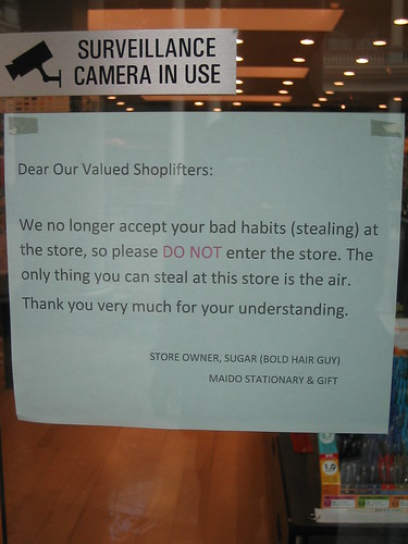 Dear Our Valued Shoplifters
