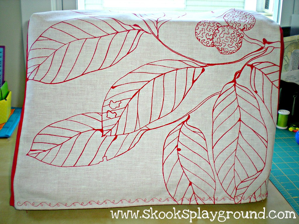 Leaves Sewing Machine Cover