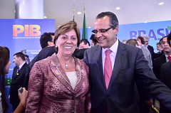 Líder do PMDB, Henrique Eduardo Alves com a governadora Rosalba Ciarlini (DEM-RN)