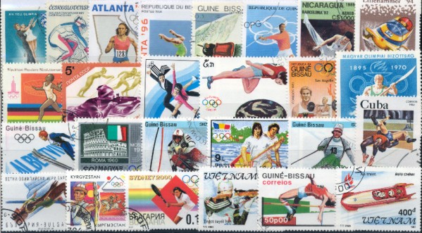 Známky - 50 rôznych, Olympijské hry - šport