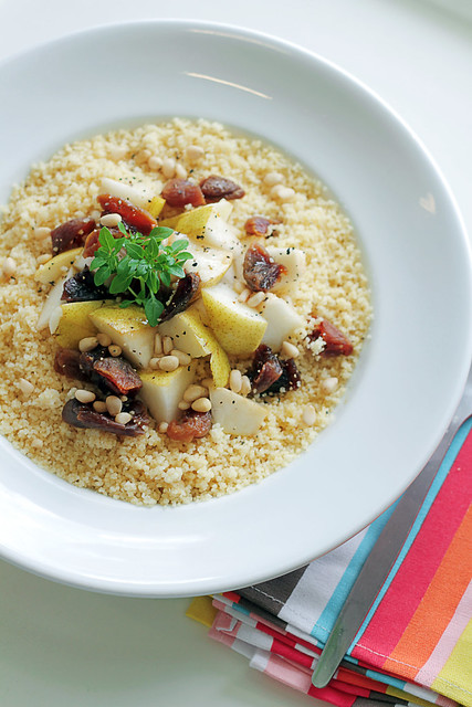Pears, Apricots and Pine nuts Couscous