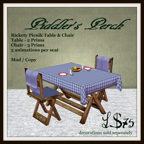 Rickety Picnic Table & Chair