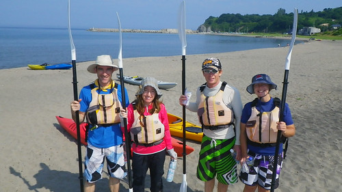 Sea kayaking morning tour with Blue Holic at Shiyoya (near Otaru), Hokkaido, Japan