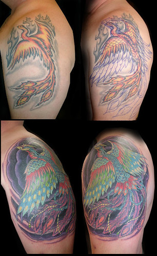CoverUp phoenix bird James Danger Harvey Painful Pleasures Tattoo