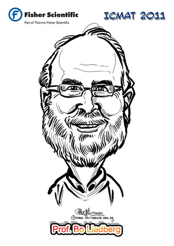 Caricature for Fisher Scientific - Prof. Bo Liedberg