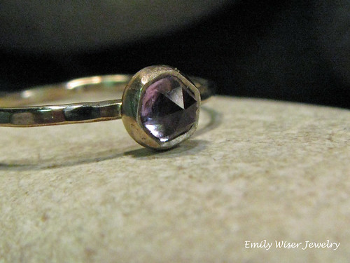 Rose Cut Amethyst Ring by EmilyWiserJewelry2011